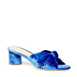 Loeffler Randall Celeste Velvet Slide in Blue- size 10.5